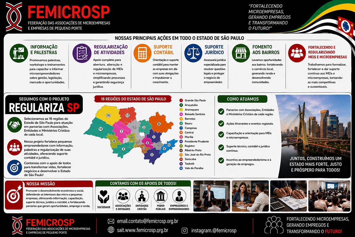 Principais ações da FEMICRO SP